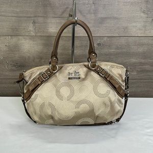 Coach Beige and Brown Tote Bag